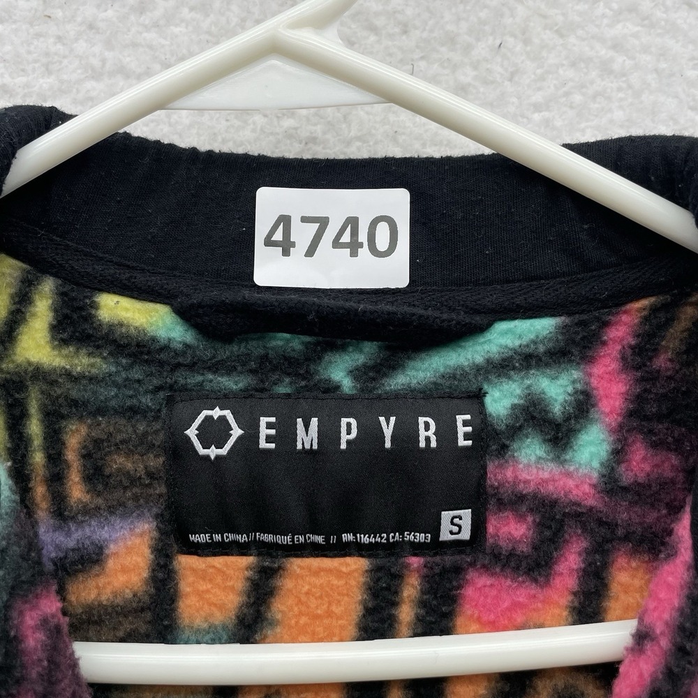 Empyre Jacket Mens Small S Tech Fleece Neon Graffiti Retro Y2K Skater Colorful - Picture 13 of 13